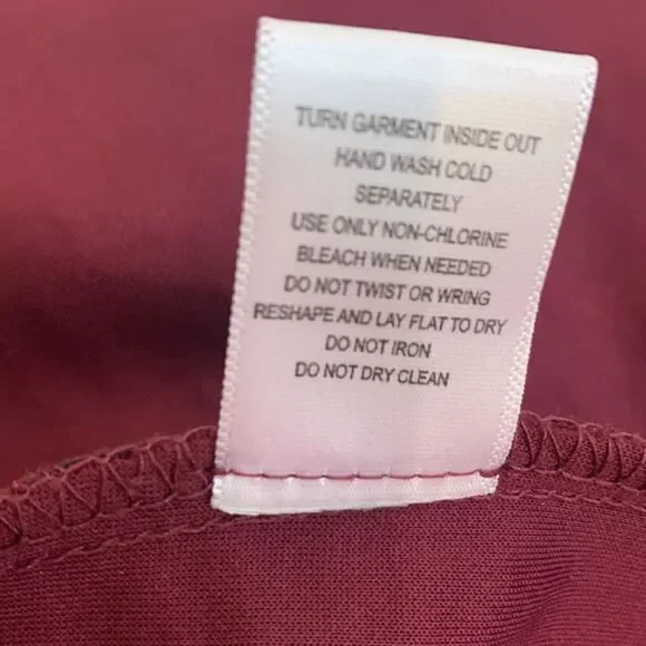 Charlotte Russe Small Cutouts Faux Black Burgundy Velvet Suede Short Sleeve - Picture 12 of 13